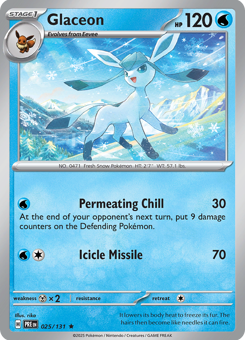 S&V - PRE - 25 - Glaceon - RARE - Holofoil