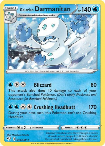 SwSh - DAA - 044 - Galarian Darmanitan - RARE - Normal