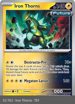 S&V - TEF - 62 - Iron Thorns - RARE - Holofoil