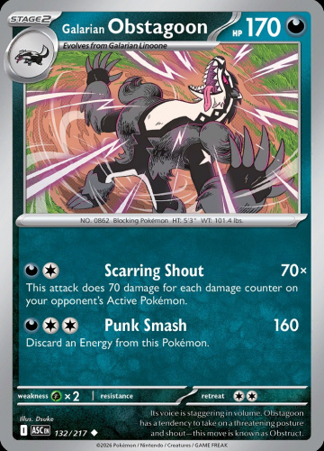 Meg - ASC - 132 - Galarian Obstagoon - UNCOMMON - Normal