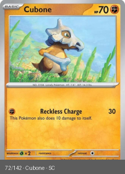 S&V - SCR - 72 - Cubone - COMMON - Normal