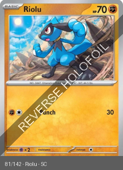 S&V - SCR - 81 - Riolu - COMMON - Reverse Holo