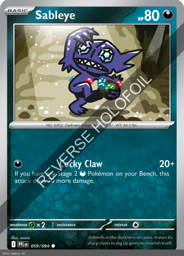 Meg - PFL - 59 - Sableye - COMMON - Reverse Holo