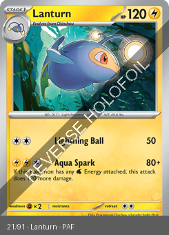 S&V - PAF - 20 - Chinchou - COMMON - Reverse Holo