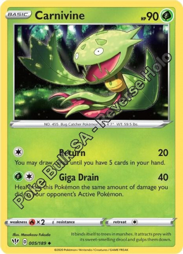 SwSh - DAA - 005 - Carnivine - UNCOMMON - Reverse Holo