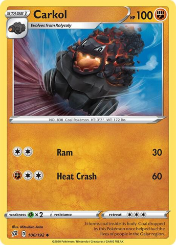 SwSh - RCL - 106 - Carkol - UNCOMMON - Normal