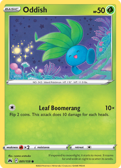 SwSh - CRZ - 1 - Oddish - COMMON - Normal