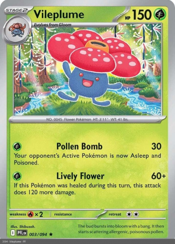 Meg - PFL - 3 - Vileplume - RARE - Holofoil
