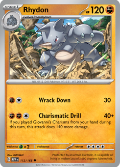 S&V - MEW (151) - 112 - Rhydon - UNCOMMON - Normal