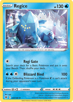 SwSh - ASR - 37 - Regice - RARE - Normal