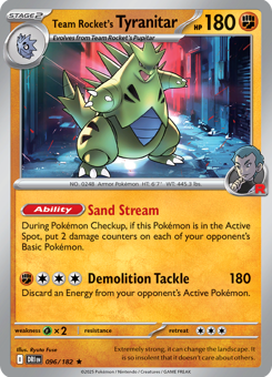 S&V - DRI - 96 - Team Rocket's Tyranitar - RARE - Holofoil