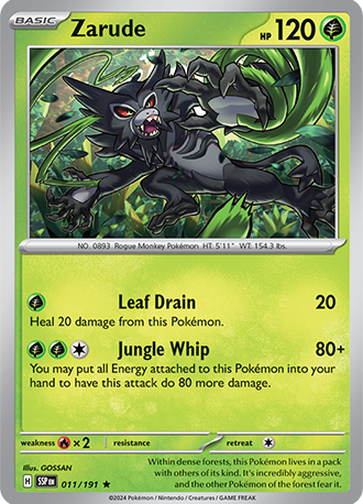 S&V - SSP - 11 - Zarude - RARE - Holofoil