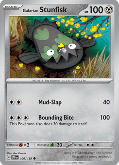 S&V - JTG - 106 - Galarian Stunfisk - COMMON - Normal