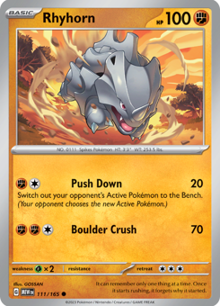 S&V - MEW (151) - 111 - Rhyhorn - COMMON - Normal