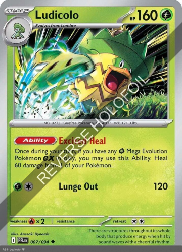 Meg - PFL - 7 - Ludicolo - UNCOMMON - Reverse Holo