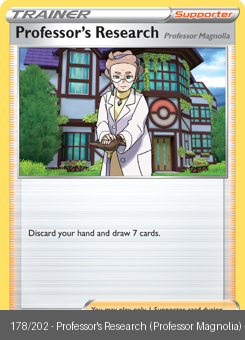 SwSh - SSH - 178 - Professor's Research (Professor Magnolia) - HOLO_RARE - Holofoil