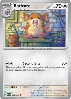 S&V - MEW (151) - 20 - Raticate - UNCOMMON - Normal