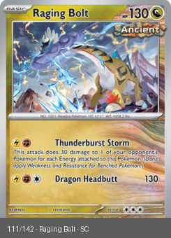 S&V - SCR - 111 - Raging Bolt - RARE - Holofoil