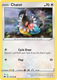 SwSh - CRZ - 112 - Chatot - COMMON - Normal