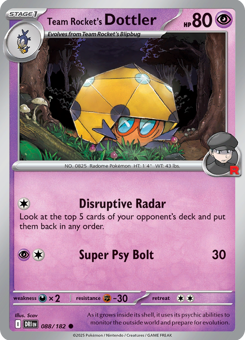 S&V - DRI - 88 - Team Rocket's Dottler - COMMON - Normal