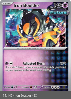 S&V - SCR - 71 - Iron Boulder - RARE - Holofoil
