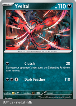 Meg - MEG - 88 - Yveltal - RARE - Holofoil