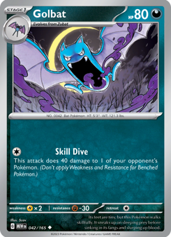 S&V - MEW (151) - 42 - Golbat - UNCOMMON - Normal