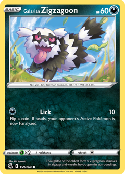 SwSh - FST - 159 - Galarian Zigzagoon - COMMON - Normal