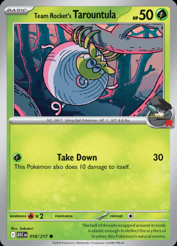 Meg - ASC - 18 - Team Rocket's Tarountula - COMMON - Normal
