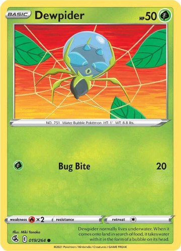 SwSh - FST - 019 - Dewpider - COMMON - Normal