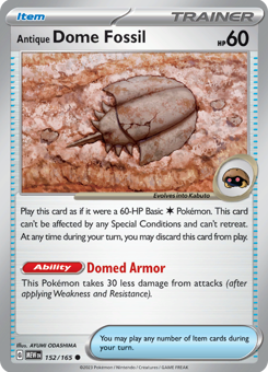 S&V - MEW (151) - 152 - Antique Dome Fossil - COMMON - Normal