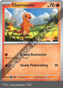 S&V - PAF - 7 - Charmander - COMMON - Reverse Holo