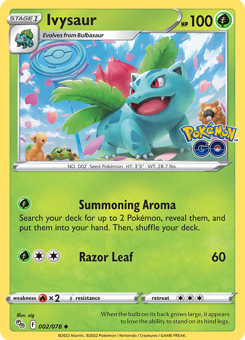 SwSh - PGO - 002 - Ivysaur - UNCOMMON - Normal
