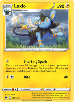 SwSh - CRZ - 42 - Luxio - UNCOMMON - Normal