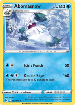 SwSh - LOR - 043 - Abomasnow - UNCOMMON - Normal