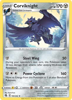 SwSh - FST - 190 - Corviknight - RARE - Normal