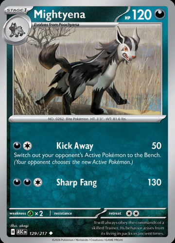 Meg - ASC - 129 - Mightyena - UNCOMMON - Normal