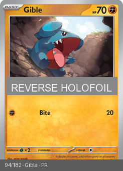 S&V - PAR - 94 - Gible - COMMON - Reverse Holo