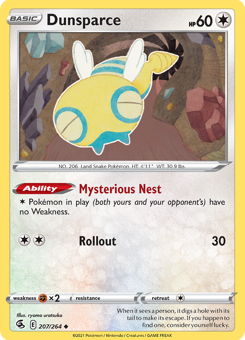 SwSh - FST - 207 - Dunsparce - UNCOMMON - Normal