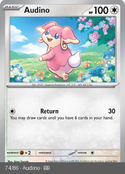 S&V - BLK - 74 - Audino - COMMON - Normal