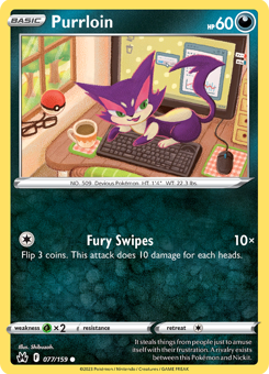 SwSh - CRZ - 77 - Purrloin - COMMON - Normal