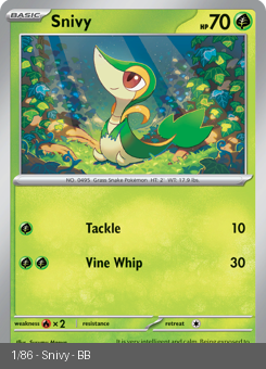 S&V - BLK - 1 - Snivy - COMMON - Normal
