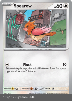 Meg - MEG - 102 - Spearow - COMMON - Normal