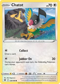 SwSh - ASR - 129 - Chatot - COMMON - Normal