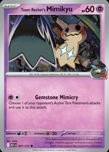 Meg - ASC - 97 - Team Rocket's Mimikyu - UNCOMMON - Normal
