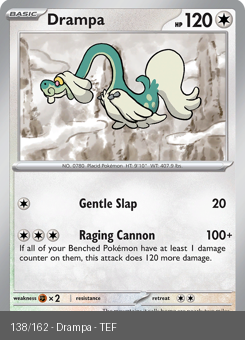 S&V - TEF - 138 - Drampa - RARE - Holofoil