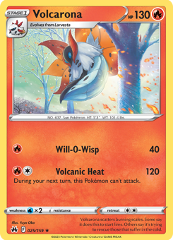 SwSh - CRZ - 25 - Volcarona - RARE - Normal