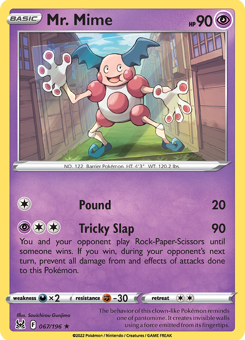SwSh - LOR - 067 - Mr. Mime - RARE - Normal