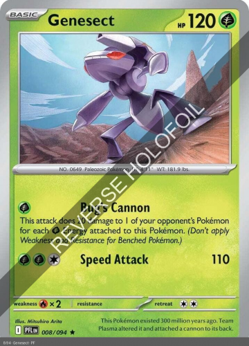 Meg - PFL - 8 - Genesect - RARE - Reverse Holo