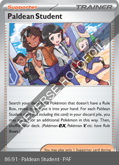 S&V - PAF - 86 - Paldean Student - COMMON - Reverse Holo